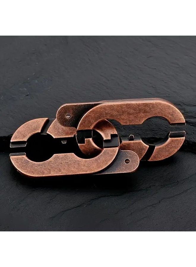 Bronze Unlocking Puzzle Toy Pair Metal Brain Teaser Game For Adults - Image 1